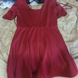 Ultra Flirt Wine colored Skater Dress